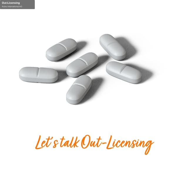 Acino International AG sell "Out-Licensing"