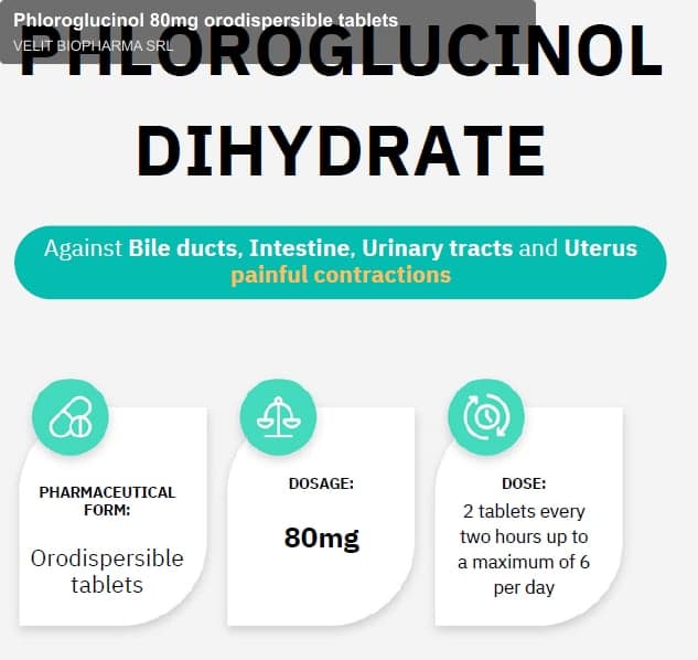 VELIT BIOPHARMA SRL sell "Phloroglucinol 80mg orodispersible tablets"