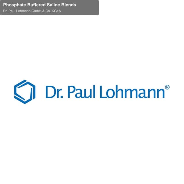 Dr. Paul Lohmann GmbH & Co. KGaA sell "Phosphate Buffered Saline Blends"