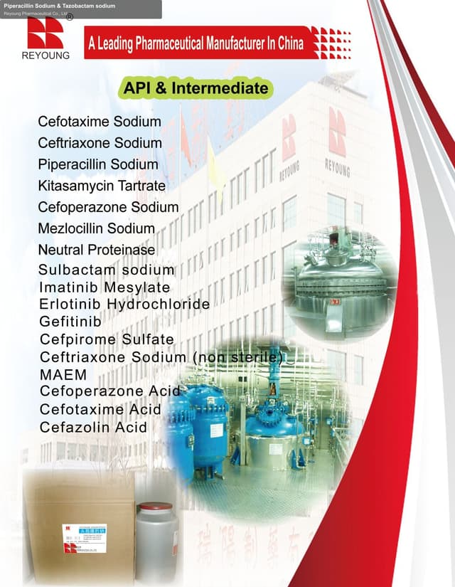 Reyoung Pharmaceutical Co., Ltd sell "Piperacillin Sodium & Tazobactam sodium"