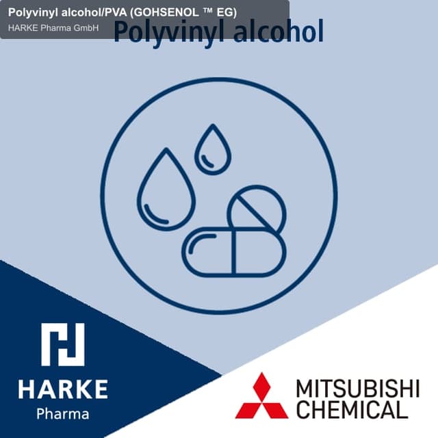HARKE Pharma GmbH sell "Polyvinyl alcohol/PVA (GOHSENOL ™ EG)"