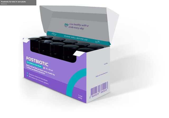 Bibiotic ltd. sell "Postbiotic for kids 3+ and adults"