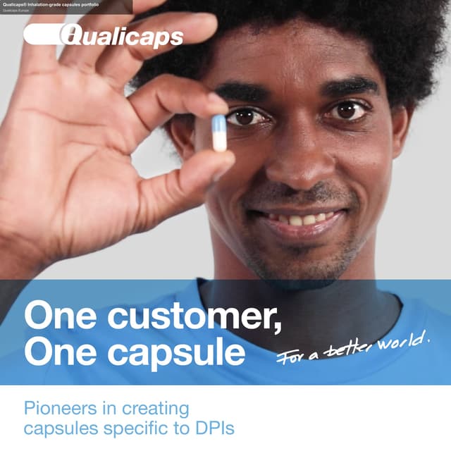 Qualicaps Europe sell "Qualicaps® Inhalation-grade capsules portfolio"