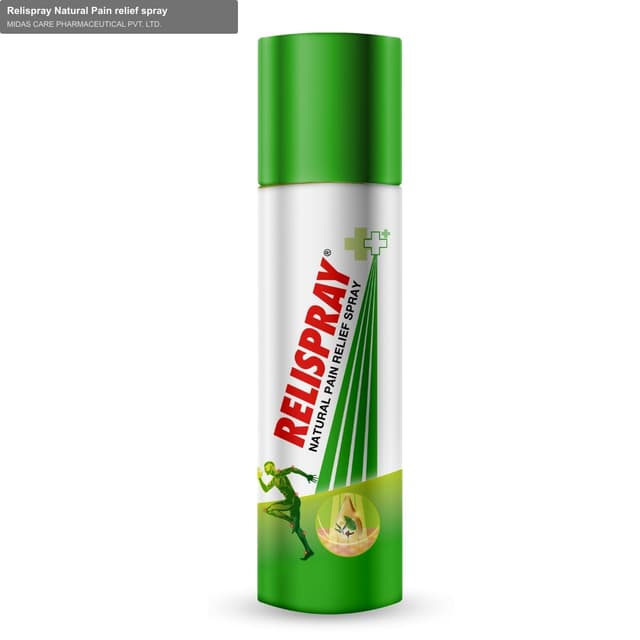 MIDAS CARE PHARMACEUTICAL PVT. LTD. sell "Relispray Natural Pain relief spray"