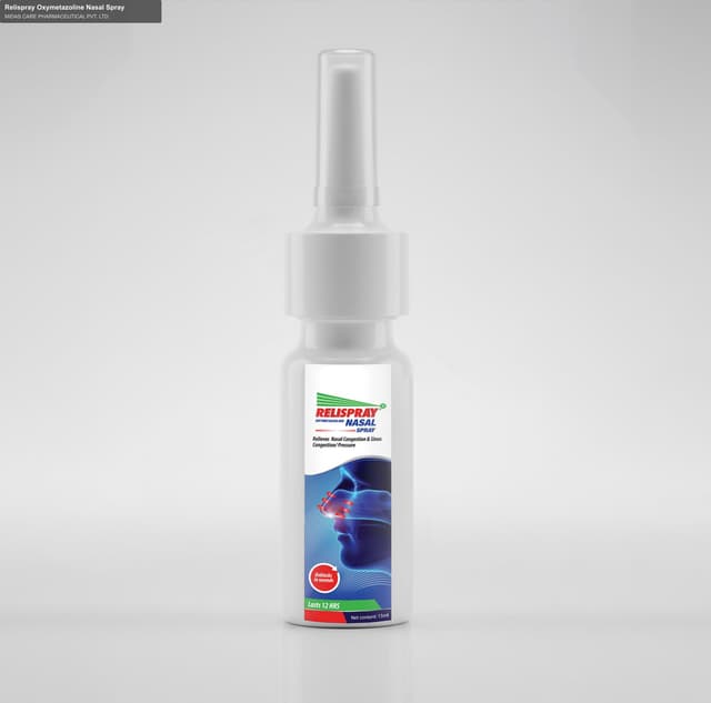 MIDAS CARE PHARMACEUTICAL PVT. LTD. sell "Relispray Oxymetazoline Nasal Spray"