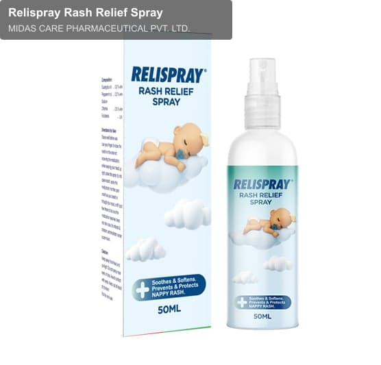 MIDAS CARE PHARMACEUTICAL PVT. LTD. sell "Relispray Rash Relief Spray"