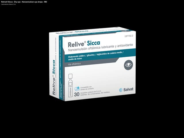 Laboratorios Salvat, S.A. sell "Relive® Sicca - Dry eye - Nanoemulsion eye drops - MD"