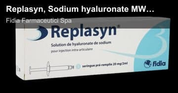 Fidia Farmaceutici Spa sell "Replasyn, Sodium hyaluronate MW 500-730 kDa"