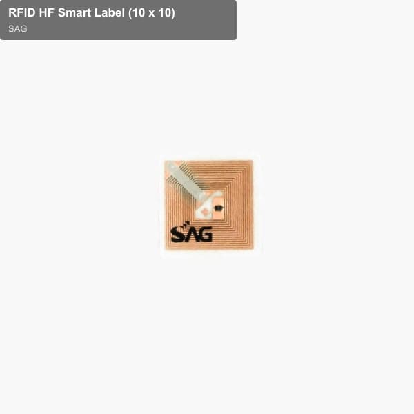 SAG sell "RFID HF Smart Label (10 x 10)"