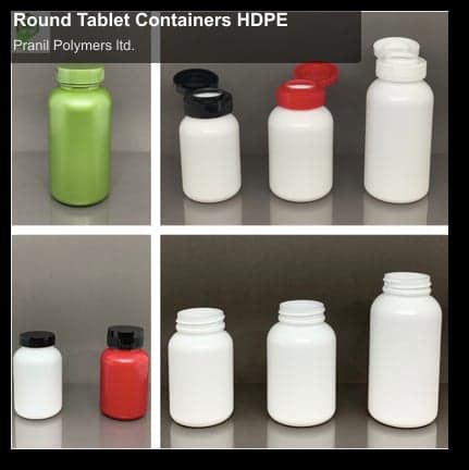Pranil Polymers ltd. sell "Round Tablet Containers HDPE"