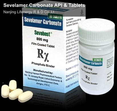 Nanjing Lifenergy R & D Co.,Ltd. sell "Sevelamer Carbonate API & Tablets"