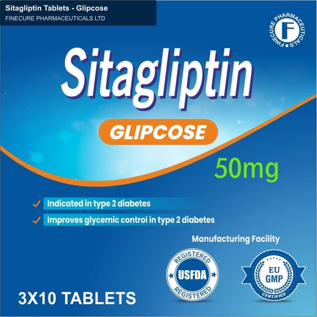 Finecure Pharmaceuticals Ltd sell "Sitagliptin Tablets - Glipcose"