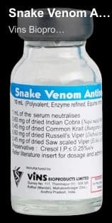 Vins Bioproducts Limited sell "Snake Venom Antiserum"