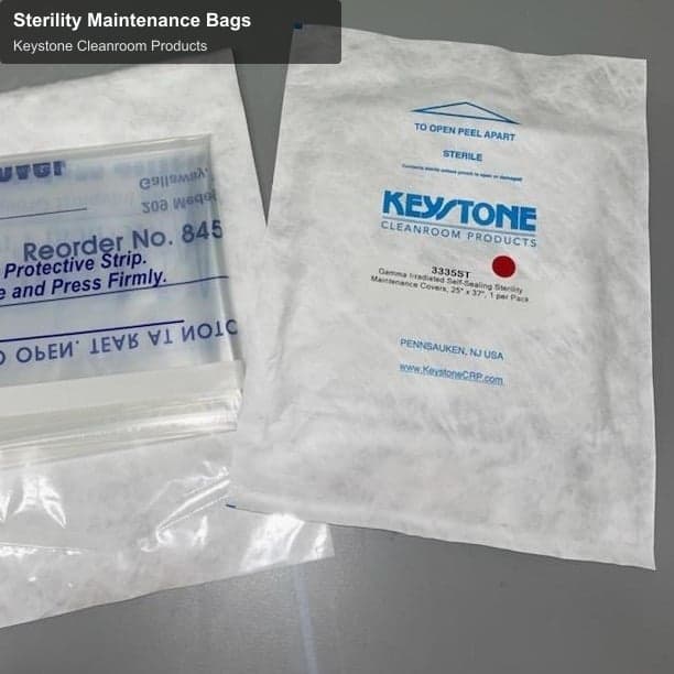 Keystone Cleanroom Products sell "Sterility Maintenance Bags"