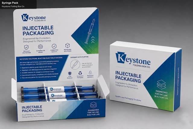 Keystone Folding Box Co. sell "Syringe Pack"