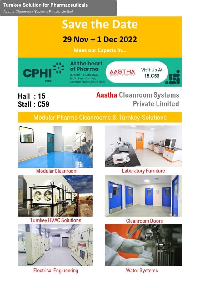 Aastha Cleanroom Systems Private Limited sell "Turnkey Solution for Pharmaceuticals"