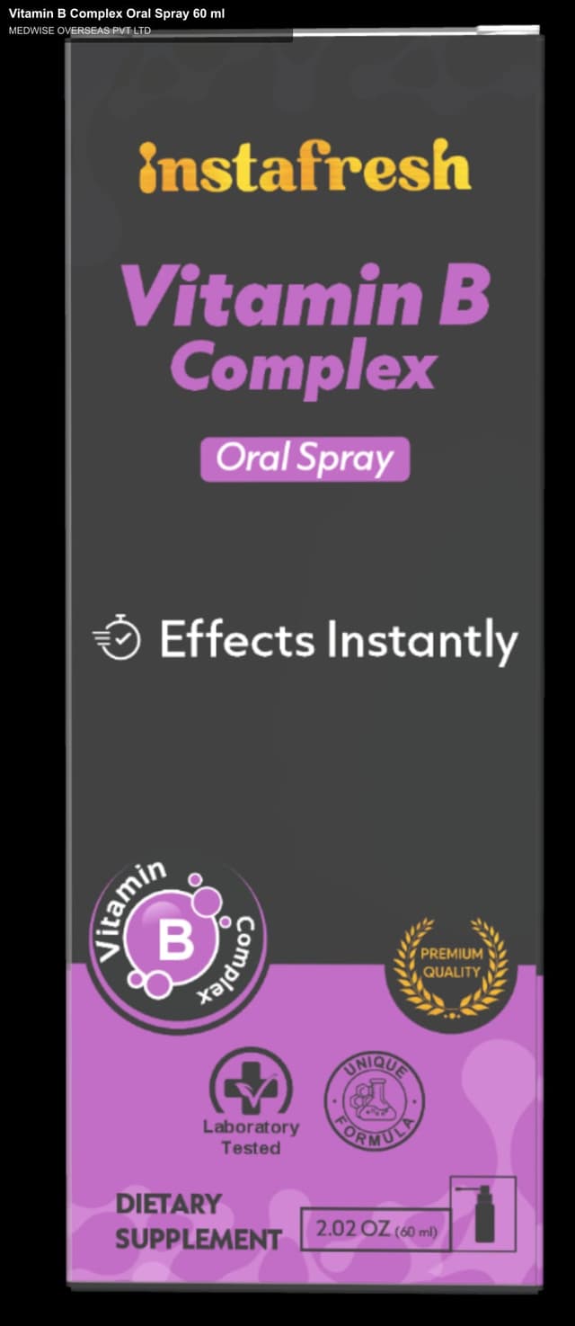 MEDWISE OVERSEAS PVT LTD sell "Vitamin B Complex Oral Spray 60 ml"