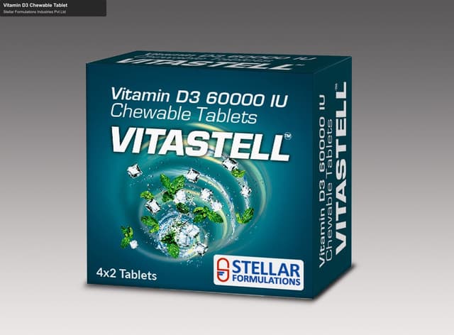 Stellar Formulations Industries Pvt Ltd sell "Vitamin D3 Chewable Tablet"