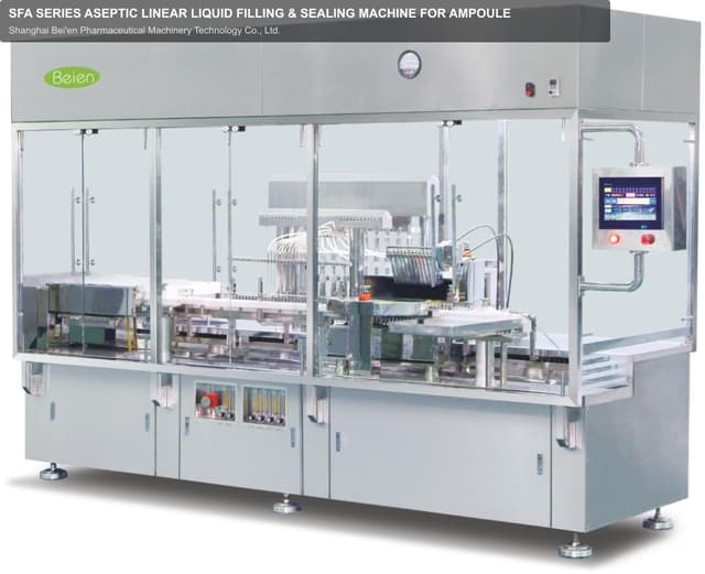 SFA SERIES ASEPTIC LINEAR LIQUID FILLING & SEALING MACHINE FOR AMPOULE