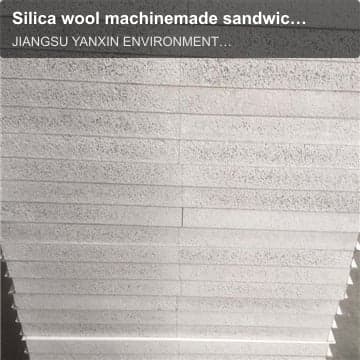 Silica wool machinemade sandwich panels