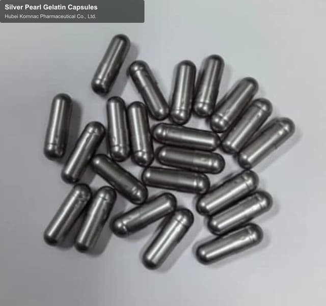 Silver Pearl Gelatin Capsules