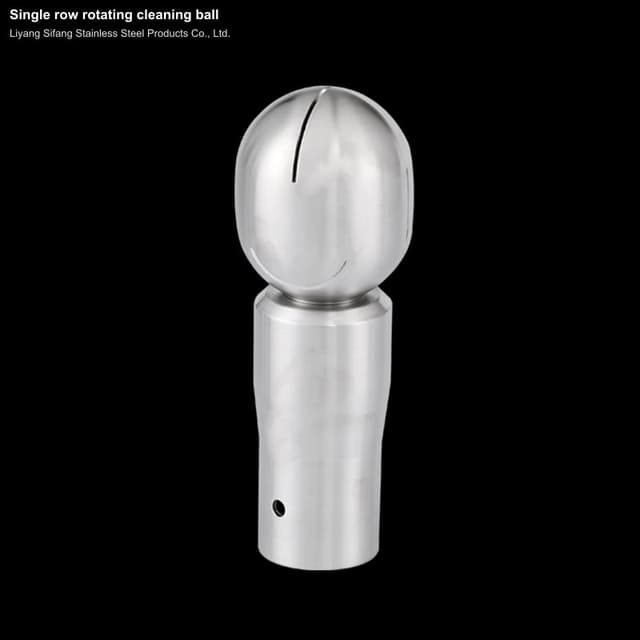 Single row rotating cleaning ball