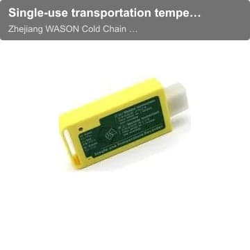 Single-use transportation temperature data logger