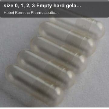 size 0, 1, 2, 3 Empty hard gelatin capsules