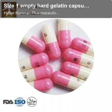 Size 1 empty hard gelatin capsules