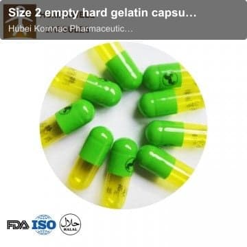 Size 2 empty hard gelatin capsules