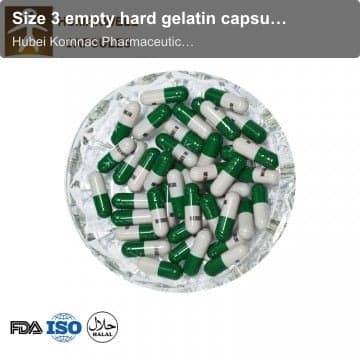 Size 3 empty hard gelatin capsules
