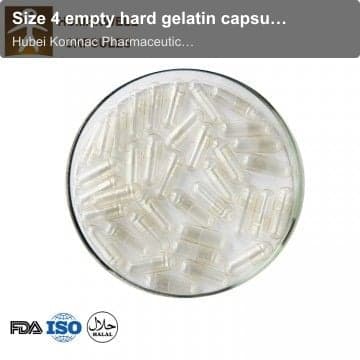 Size 4 empty hard gelatin capsules