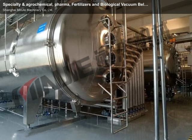 Specialty & agrochemical, pharma, Fertilizers and Biological Vacuum Belt Dryer Machine