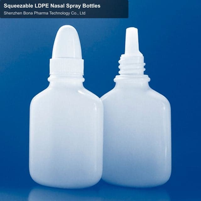 Squeezable LDPE Nasal Spray Bottles