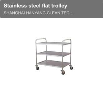 Stainless steel flat trolley