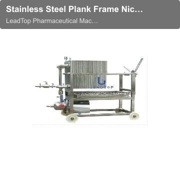 Stainless Steel Plank Frame Nicety Filters Machine