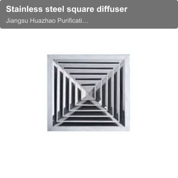 Stainless steel square diffuser