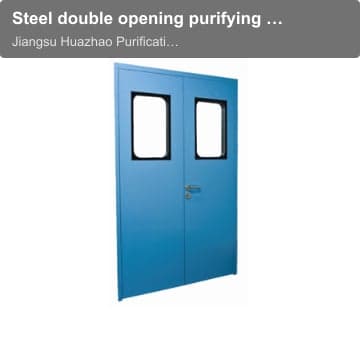 Steel double opening purifying door