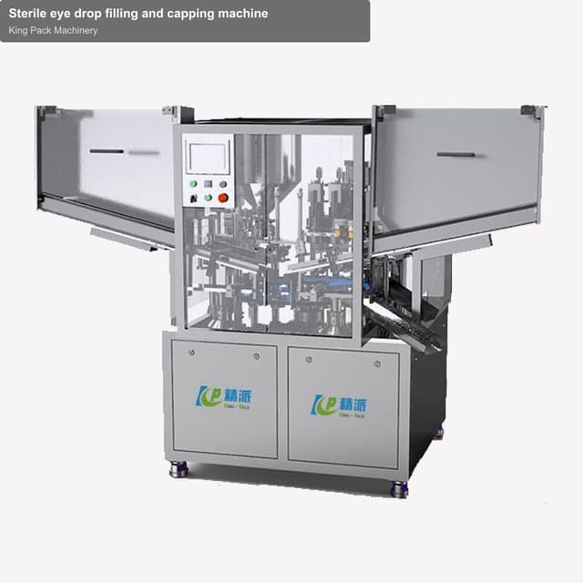 Sterile eye drop filling and capping machine