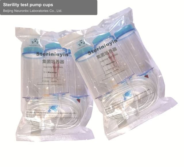Sterility test pump cups