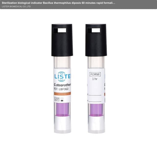 Sterilization biological indicator Bacillus thermophilus diposis 60 minutes rapid formalin sterilization monitoring