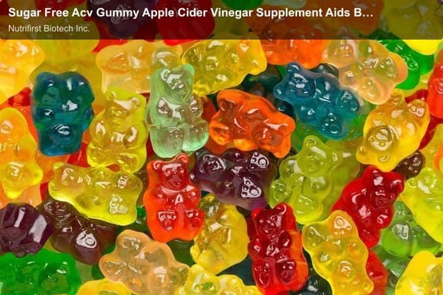 Sugar Free Acv Gummy Apple Cider Vinegar Supplement Aids Body Detox Vegan