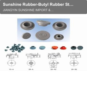Sunshine Rubber-Butyl Rubber Stoppers for injection Vials