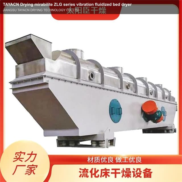 TAYACN Drying mirabilite ZLG series vibration fluidized bed dryer