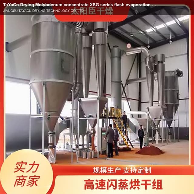 TaYaCn Drying ‌Molybdenum concentrate XSG series flash evaporation rotary dryer