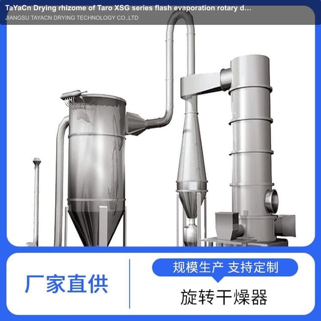 TaYaCn Drying rhizome of Taro XSG series flash evaporation rotary dryer