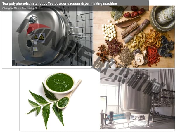 Tea polyphenols,instanct coffee powder vacuum dryer making machine