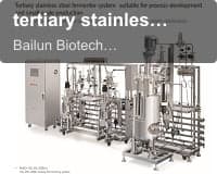tertiary stainless steel fermenter system suitable for process development and small -scale producti