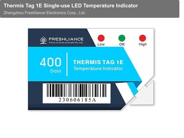 Thermis Tag 1E Single-use LED Temperature Indicator