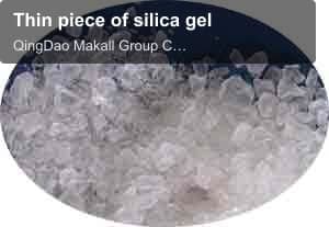 Thin piece of silica gel
